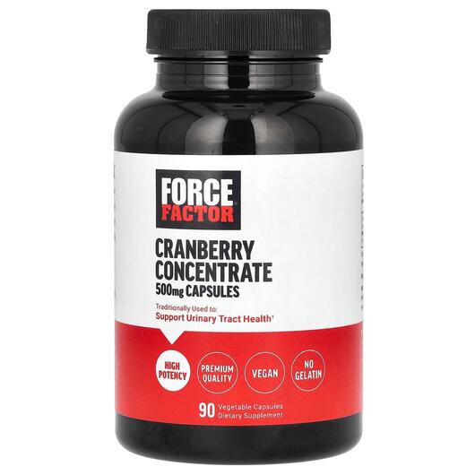 Основное фото товара Force Factor, Клюква, Cranberry Concentrate 500 mg, 90 капсул