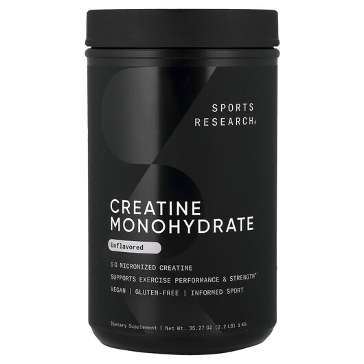 Основное фото товара Creatine Monohydrate Unflavored Основное фото товара Sports Research, Креатин, Creatine Monohydrate Unflavored, 1 кг