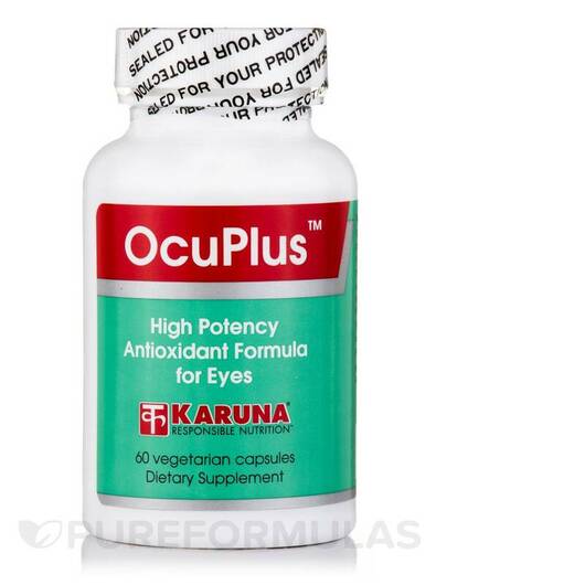 Основное фото товара Karuna Health, Поддержка здоровья зрения, OcuPlus, 60 капсул