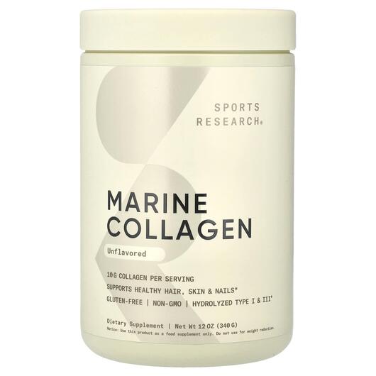 Основное фото товара Морской коллаген, Marine Collagen Unflavored, 340 г
