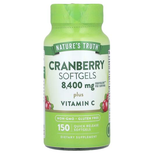 Основное фото товара Клюква, Cranberry Softgels Plus Vitamin C, 150 капсул
