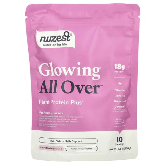 Основное фото товара Glowing All Over Plant Protein Plus+ Natural Strawberry, Протеин,