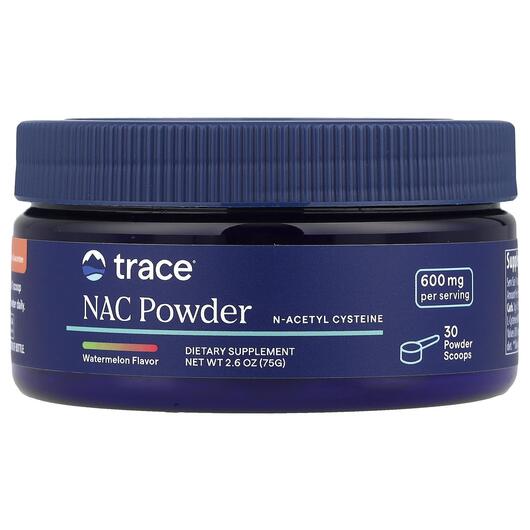 Основное фото товара Trace, N-ацетилцистеин, NAC Powder Watermelon, 75 г
