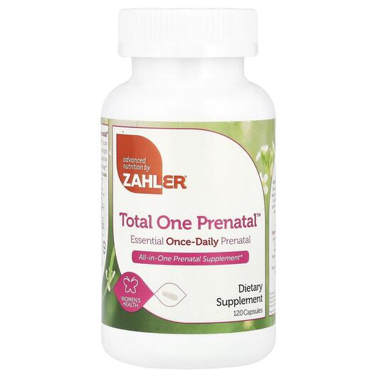 Основное фото товара Total One Prenatal Essential, Мультивитамины, 120 капсул один раз