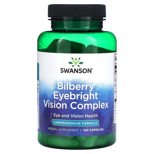 Основное фото товара Swanson, Черника, Bilberry Eyebright Vision Complex, 100 капсул