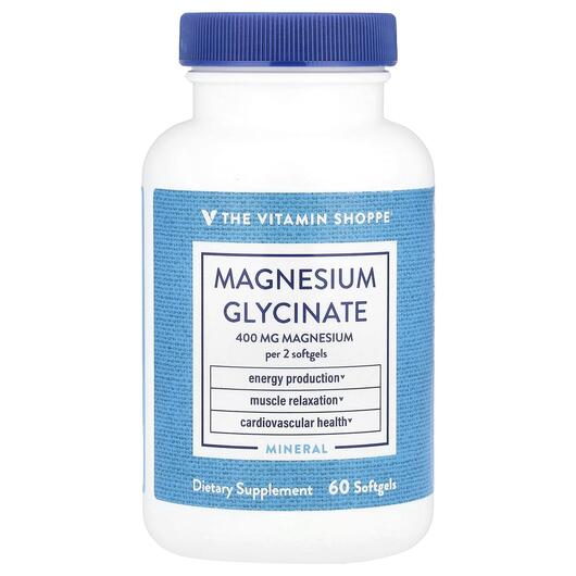 Основное фото товара TheVitaminShoppe, Магний, Magnesium Glycinate 400 mg, 60 капсул