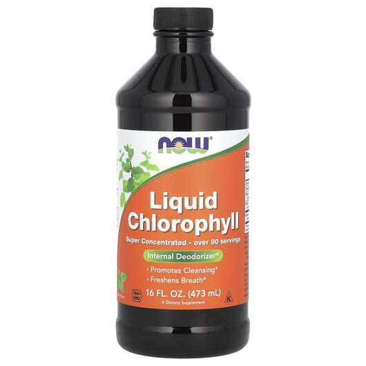 Основное фото товара NOW, Жидкий Хлорофилл Мята, Liquid Chlorophyll, 473 мл