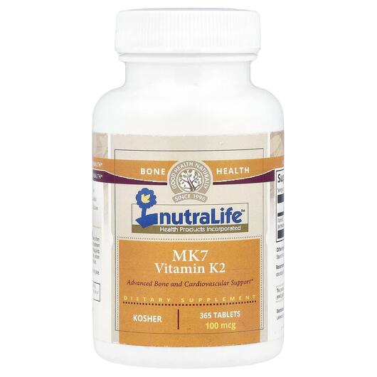 Основное фото товара NutraLife, Витамин K2, MK7 Vitamin K2 100 mcg, 365 таблеток