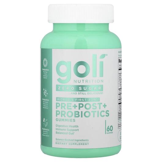 Основное фото товара Пробиотики, Pre + Post + Probiotics Gummies, 60 таблеток