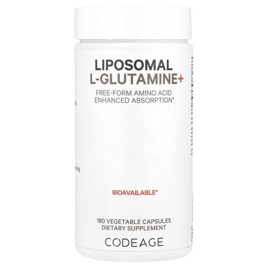 Основное фото товара CodeAge, L-Глутамин, Liposomal L-Glutamine+, 180 капсул