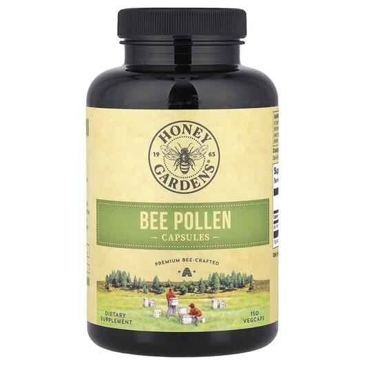 Основне фото товара Honey Gardens, Bee Pollen, Бджолиний пилок, 150 Vegcaps