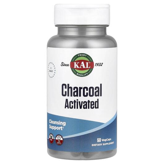 Основное фото товара KAL, Активированный уголь 280 мг, Charcoal Activated, 50 капсул