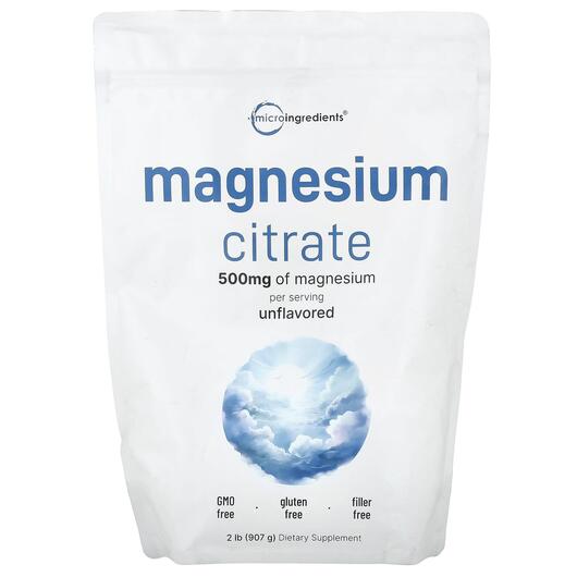 Основное фото товара Micro Ingredients, Магний Цитрат, Pure Magnesium Citrate, 907 г