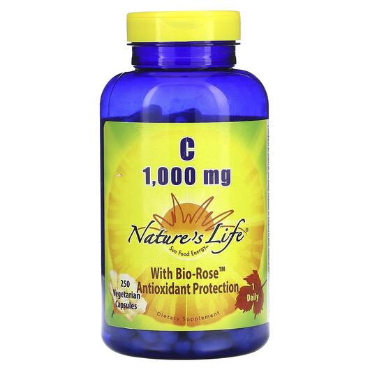 Основное фото товара Витамин C, Vitamin C With Bio-Rose 1000 mg, 250 капсул