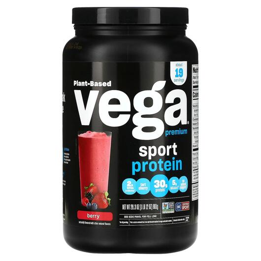 Основное фото товара Vega, Протеин, Sport Premium Protein Berry, 801 г