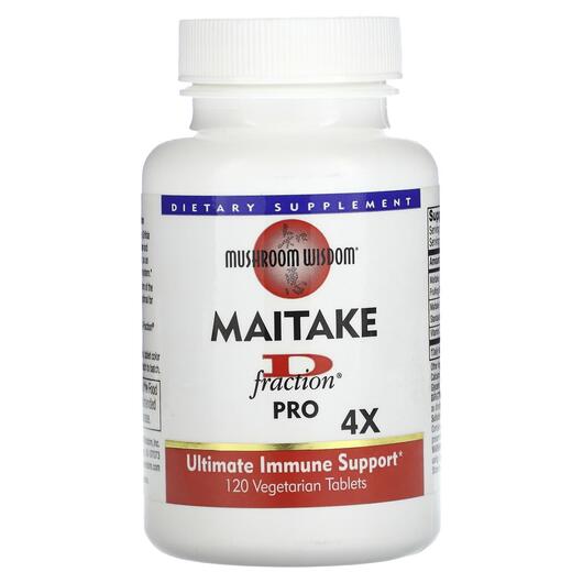Основное фото товара Maitake D-Fraction Pro 4X, Грибы Майтаке, 120 вегетарианских вкла