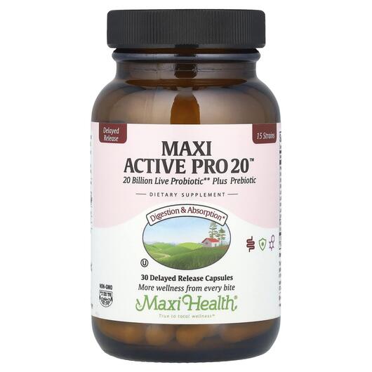 Основное фото товара Maxi Health, Пробиотики, Maxi Active Pro 20, 30 капсул