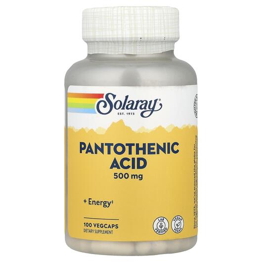 Основное фото товара Pantothenic Acid 500 mg, Витамин B5 Пантотеновая кислота, 100 кап