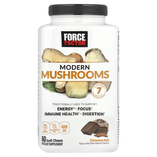 Основное фото товара Force Factor, Грибы, Modern Mushrooms Cinnamon Roll, 60 таблеток