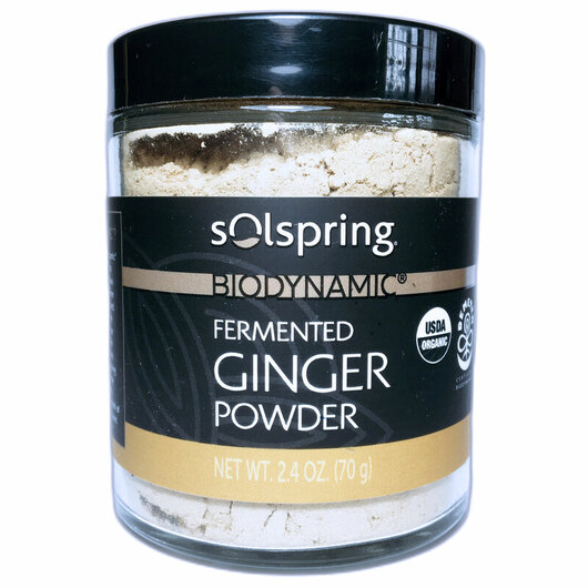 Основное фото товара Solspring Biodynamic Organic Fermented Ginger, Корень Имбиря, 70 