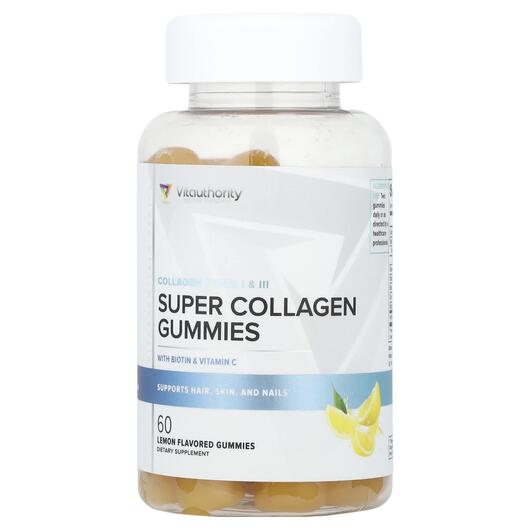 Основное фото товара Super Collagen Gummies with Biotin & Vitamin, Коллаген, 60 та