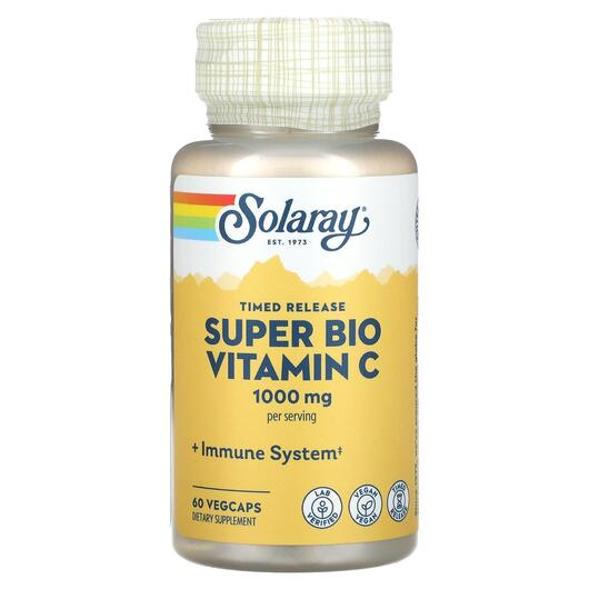 Основное фото товара Витамин C, Super Bio Vitamin C Timed Release 1000 mg, 60 капсул