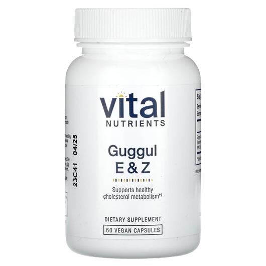 Основное фото товара Vital Nutrients, Гуггул, Guggul E & Z, 60 капсул