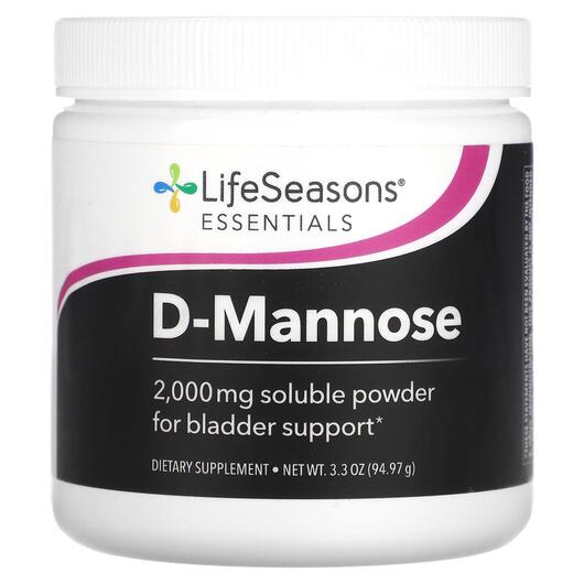 Основное фото товара LifeSeasons, Д-манноза, D-Mannose 2000 mg, 94.97 г