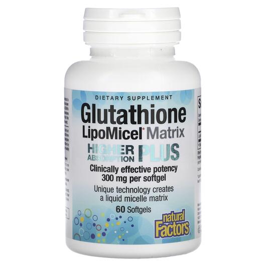 Основное фото товара Glutathione LipoMicel Matrix 300, Липосомальный Глутатион, 60 кап