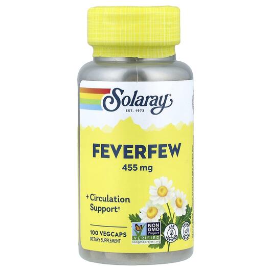 Основное фото товара Пиретрум 455 мг, Organically Grown Feverfew 455 mg, 100 капсул