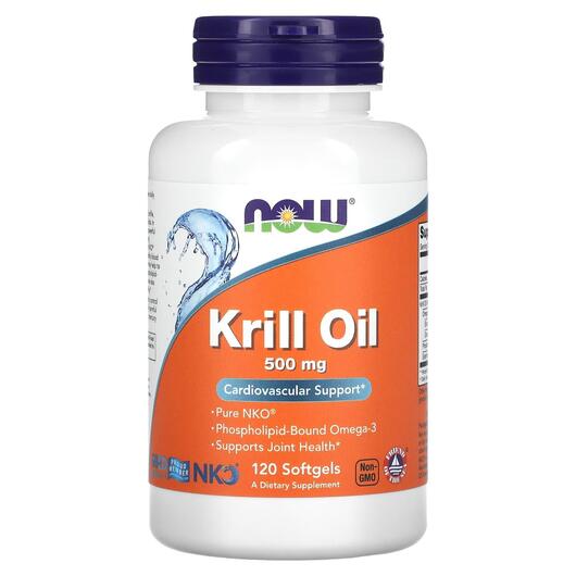 Основное фото товара NOW, Масло Криля 500 мг, Neptune Krill Oil, 120 капсул