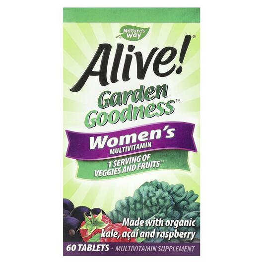 Основное фото товара Alive! Garden Goodness Women's Multivitamin, Витамины для же