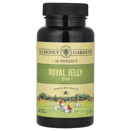 Основное фото товара Honey Gardens, Маточное молочко, Royal Jelly 500, 60 капсул