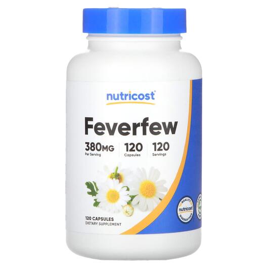 Основное фото товара Nutricost, Пиретрум, Feverfew 380 mg, 120 капсул