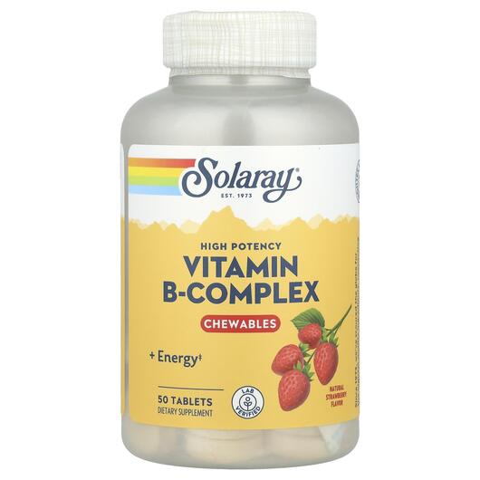 Основное фото товара Solaray, B-комплекс, High Potency B-Complex, 50 конфет