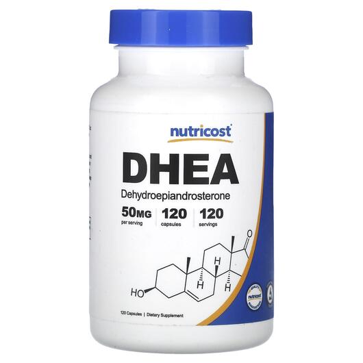 Основное фото товара Nutricost, Дегидроэпиандростерон, DHEA 50 mg, 120 капсул