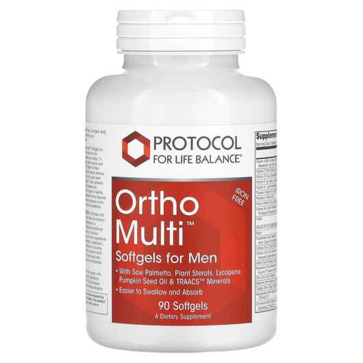 Основное фото товара Витамины для мужчин, Ortho Multi Softgels for Men, 90 капсул
