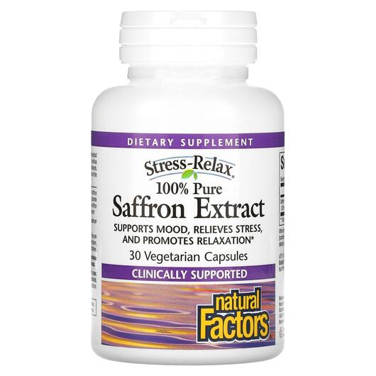 Основное фото товара Stress-Relax 100% Pure Saffron Extract, Поддержка стресса, 60 кап