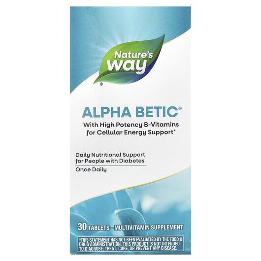 Основное фото товара Витамины для диабетиков, Alpha Betic Multivitamin, 30 таблеток