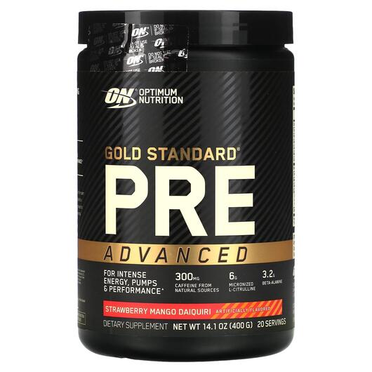Основное фото товара Gold Standard Pre Advanced Strawberry, Предтренировочный комплекс