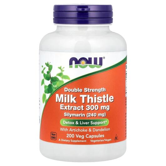 Основное фото товара NOW, Силимарин 240 мг, Milk Thistle Extract 300 mg, 200 капсул