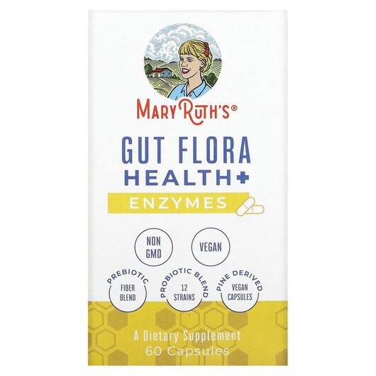 Основное фото товара Поддержка кишечника, Gut Flora Health + Enzymes, 60 капсул