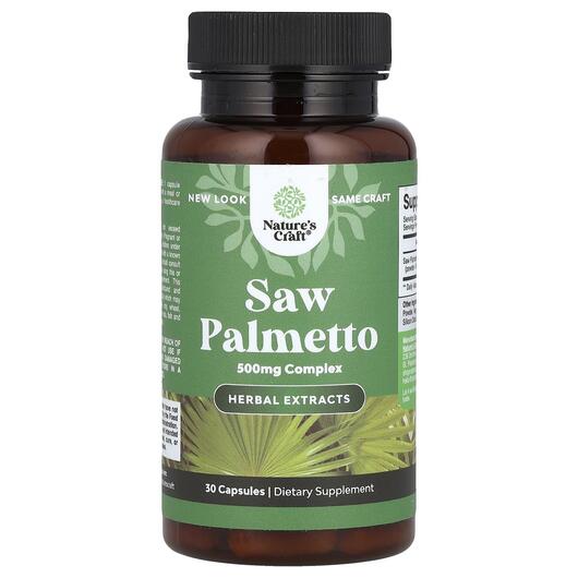 Основное фото товара Nature's Craft, Со Пальметто, Saw Palmetto 500 mg, 30 капсул