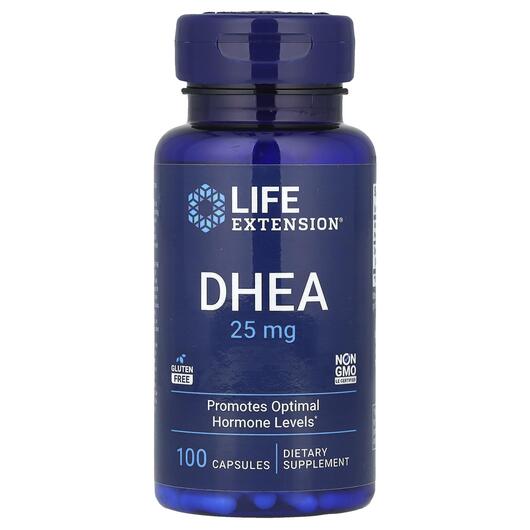 Основное фото товара Life Extension, ДГЭА 25 мг, DHEA 25 mg, 100 капсул