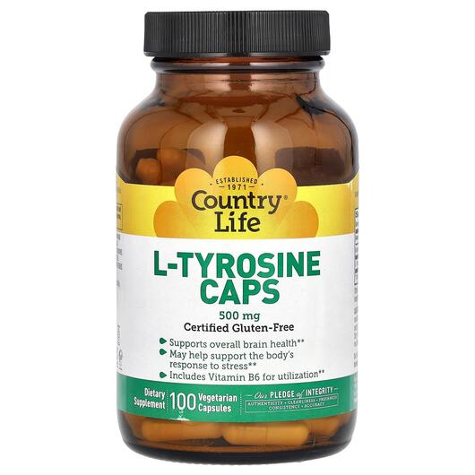 Основное фото товара L-Тирозин 500 мг, L-Tyrosine Caps 500 mg, 100 капсул