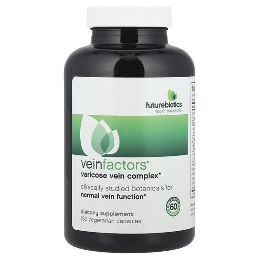 Основное фото товара Future Biotics, Поддержка вен ног, VeinFactors, 180 капсул
