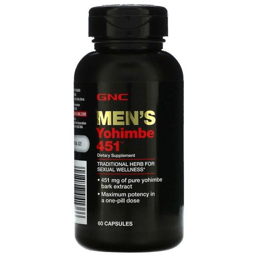 Основное фото товара GNC, Йохимбе, Men's Yohimbe 451, 60 капсул