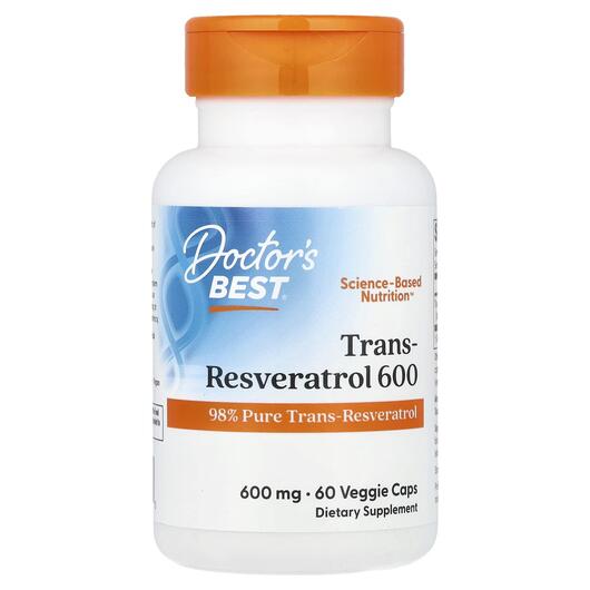 Основное фото товара Транс-Ресвератрол 600 мг, Trans-Resveratrol 600 mg, 60 капсул