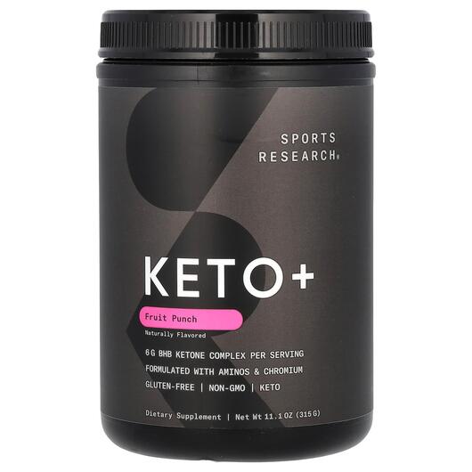 Основное фото товара Sports Research, Контроль веса, Keto Plus Fruit Punch, 315 г