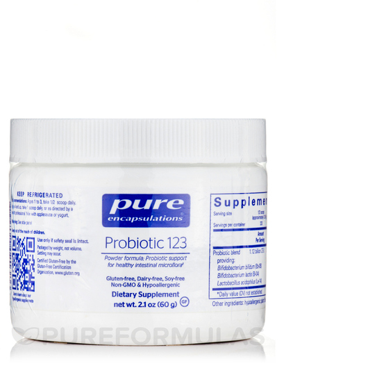 Основное фото товара Pure Encapsulations, Пробиотики, Probiotic 123, 60 г